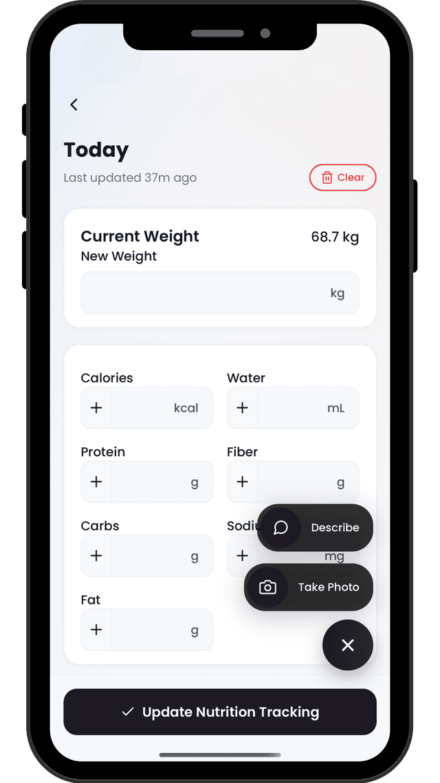 AI Food Tracking - CutCoach App
